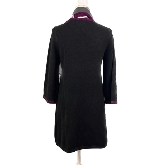 NWT - Style & Co Black Sequin Trim Knit Sweater Dress & Scarf Set - Size S - Picture 6 of 10
